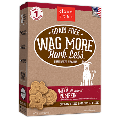 Cloud Star Wag More Bark Less Oven Baked Grain Free Pumpkin Dog Treats